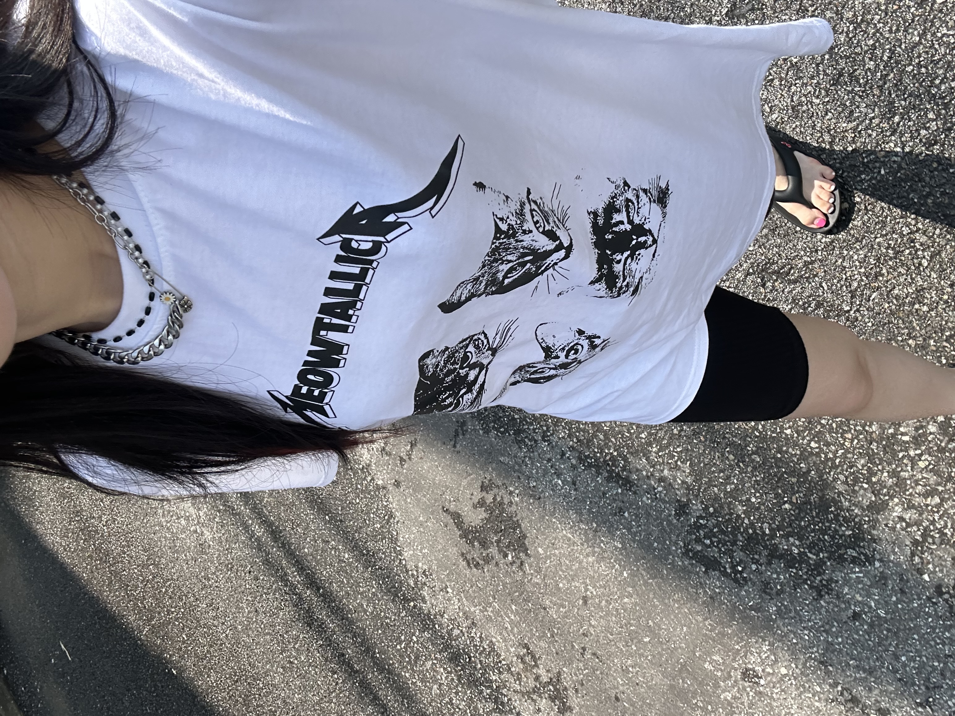 미유 캣 오버핏 반팔 티셔츠 (2color)